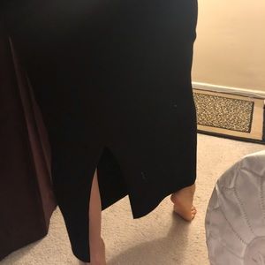 St. John Basic Black Santana Knit maxi skirt